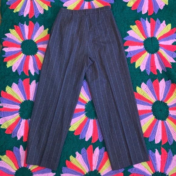 ROUJE JEJE Pants size 38 (size 6) Brown Pinstripe!! - Picture 6 of 10